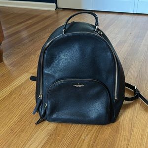 Kate Spade Black Leather Backpack